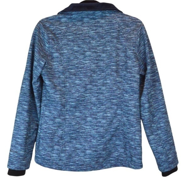 Free Country Faux Fur Lined Softshell Jacket, Blue Space Dye Print, Small - Picture 4 of 16